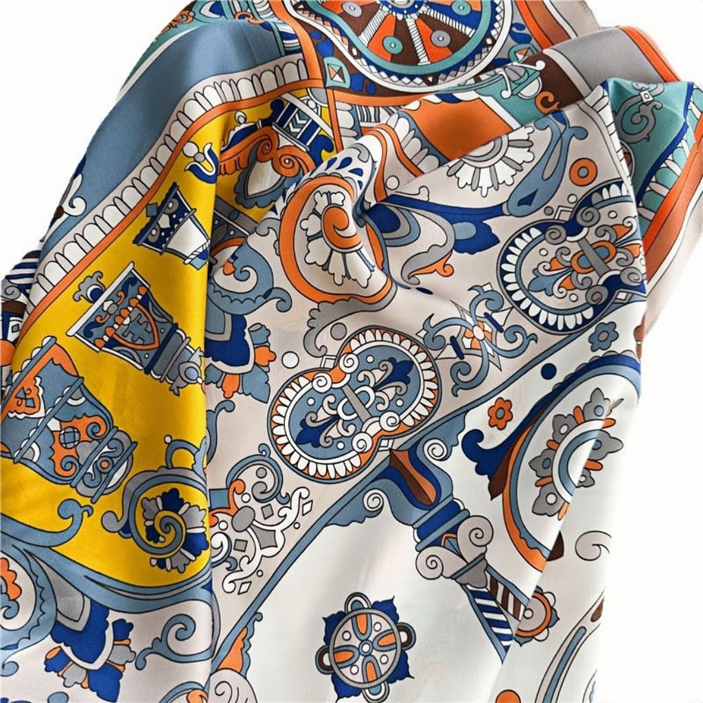 MaraSilk Pure Mulberry Silk Scarf - Square Crepe Satin MS421