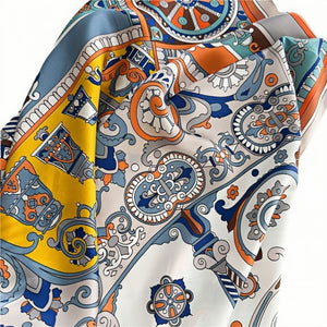 MaraSilk Pure Mulberry Silk Scarf - Square Crepe Satin MS421