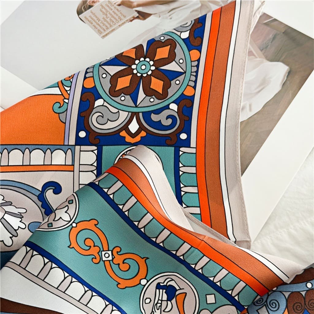 MaraSilk Pure Mulberry Silk Scarf - Square Crepe Satin MS421