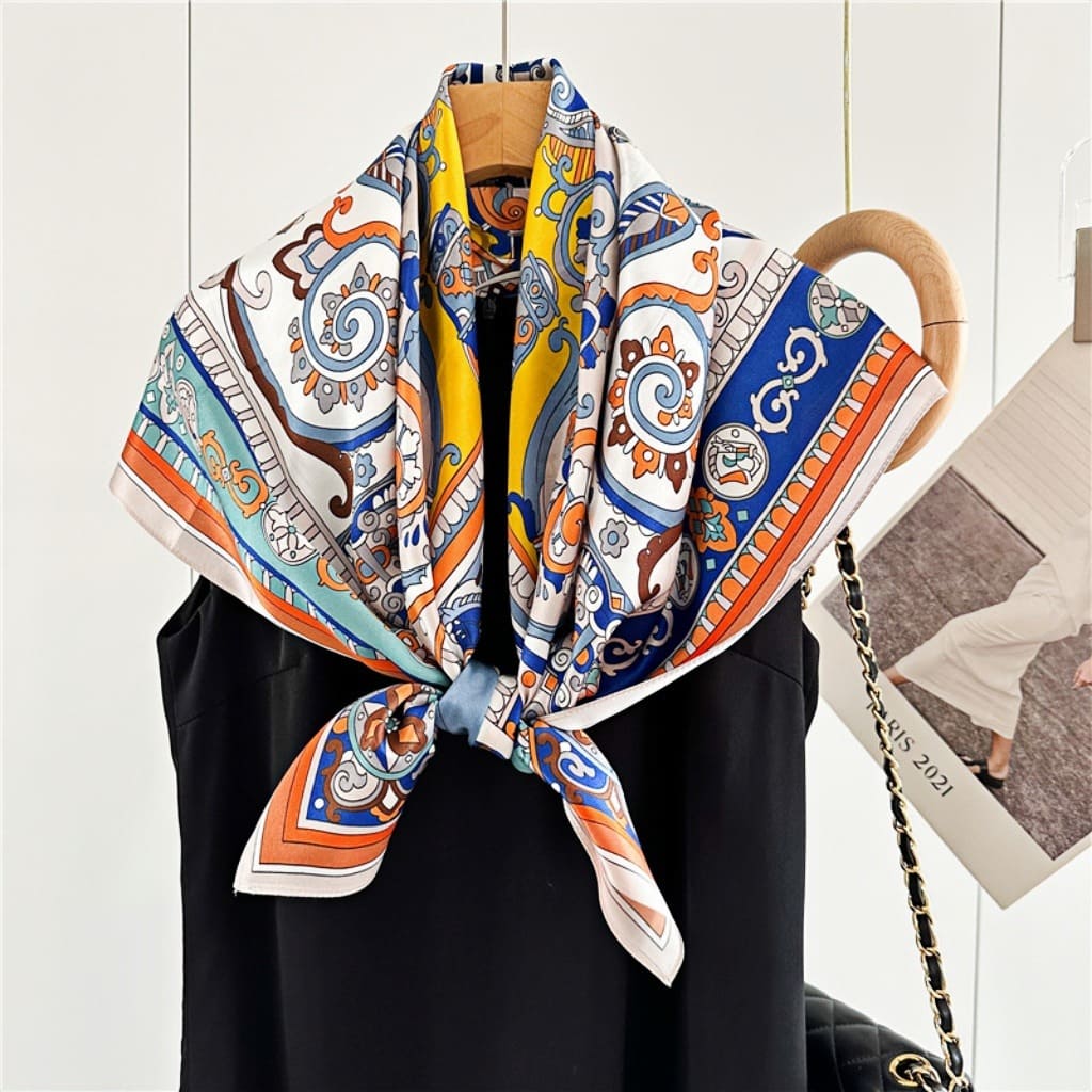 MaraSilk Pure Mulberry Silk Scarf - Square Crepe Satin MS421 34" x 34" MS42101