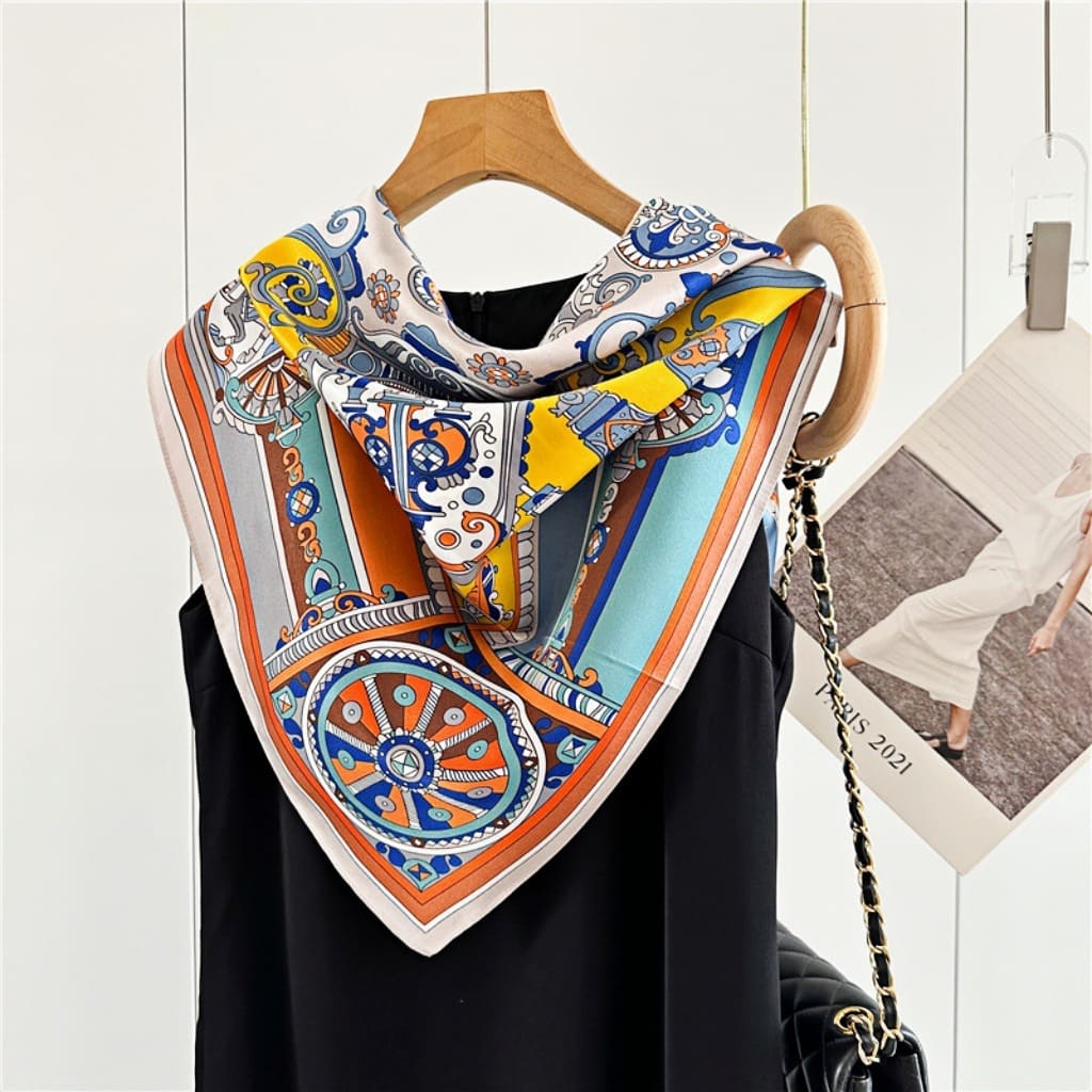 MaraSilk Pure Mulberry Silk Scarf - Square Crepe Satin MS421