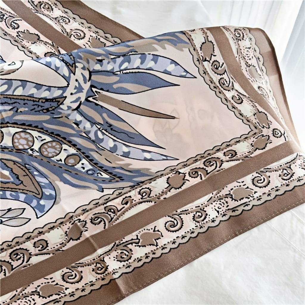 MaraSilk Pure Mulberry Silk Scarf - Square Crepe Satin MS422