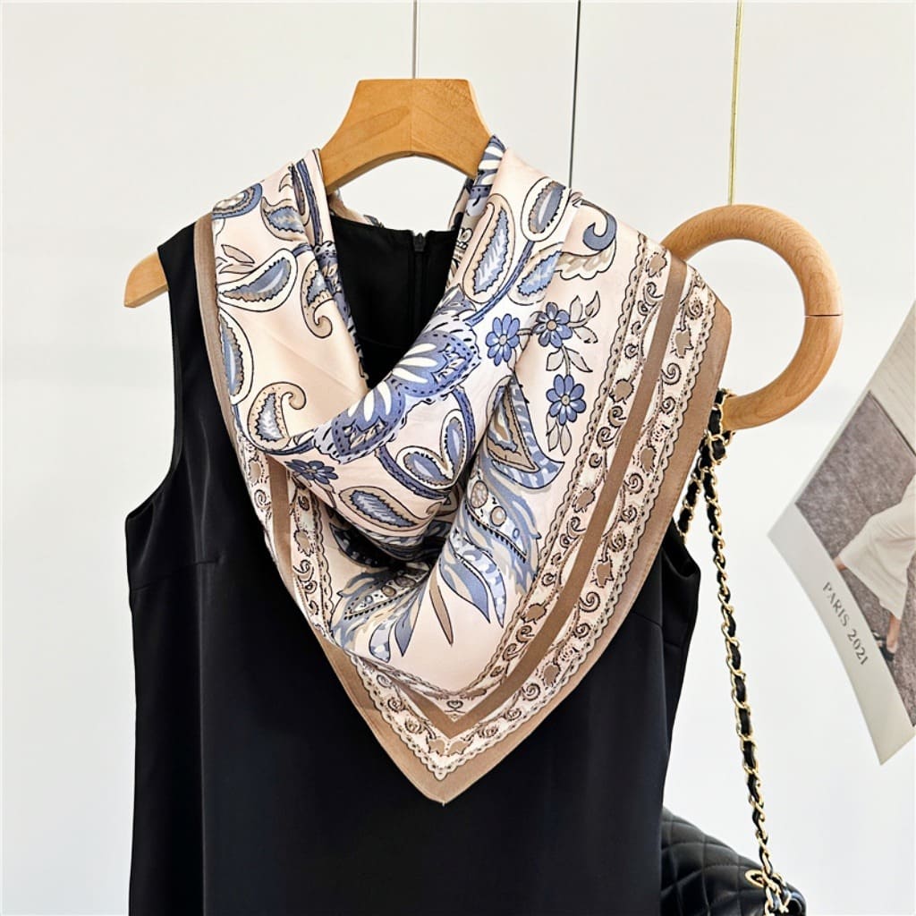 MaraSilk Pure Mulberry Silk Scarf - Square Crepe Satin MS422