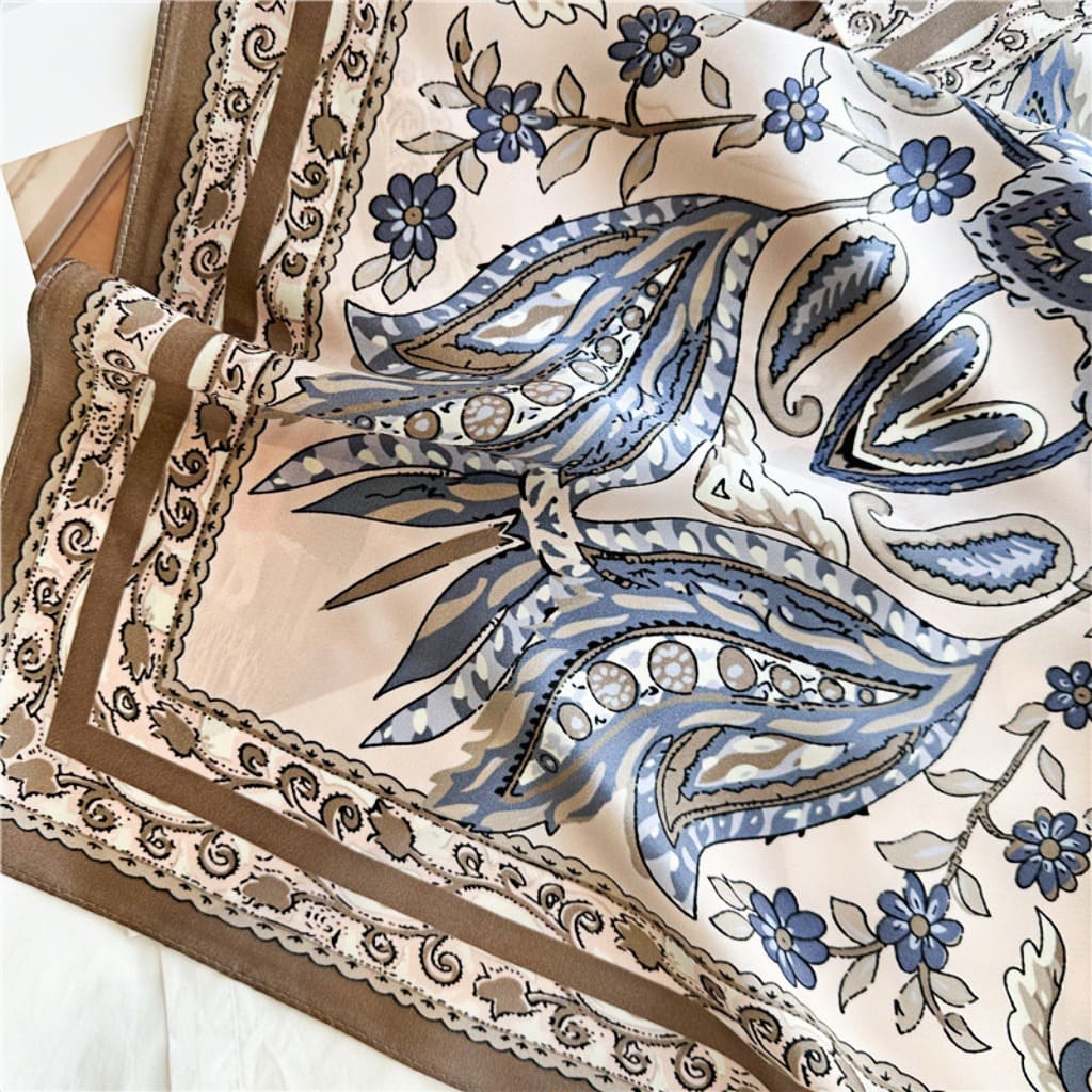 MaraSilk Pure Mulberry Silk Scarf - Square Crepe Satin MS422