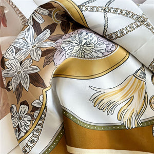 MaraSilk Pure Mulberry Silk Scarf - Square Crepe Satin MS423