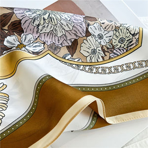 MaraSilk Pure Mulberry Silk Scarf - Square Crepe Satin MS423