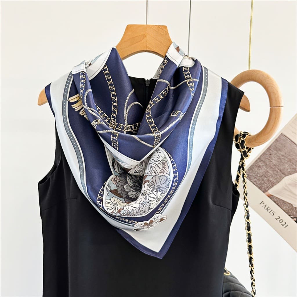 MaraSilk Pure Mulberry Silk Scarf - Square Crepe Satin MS423