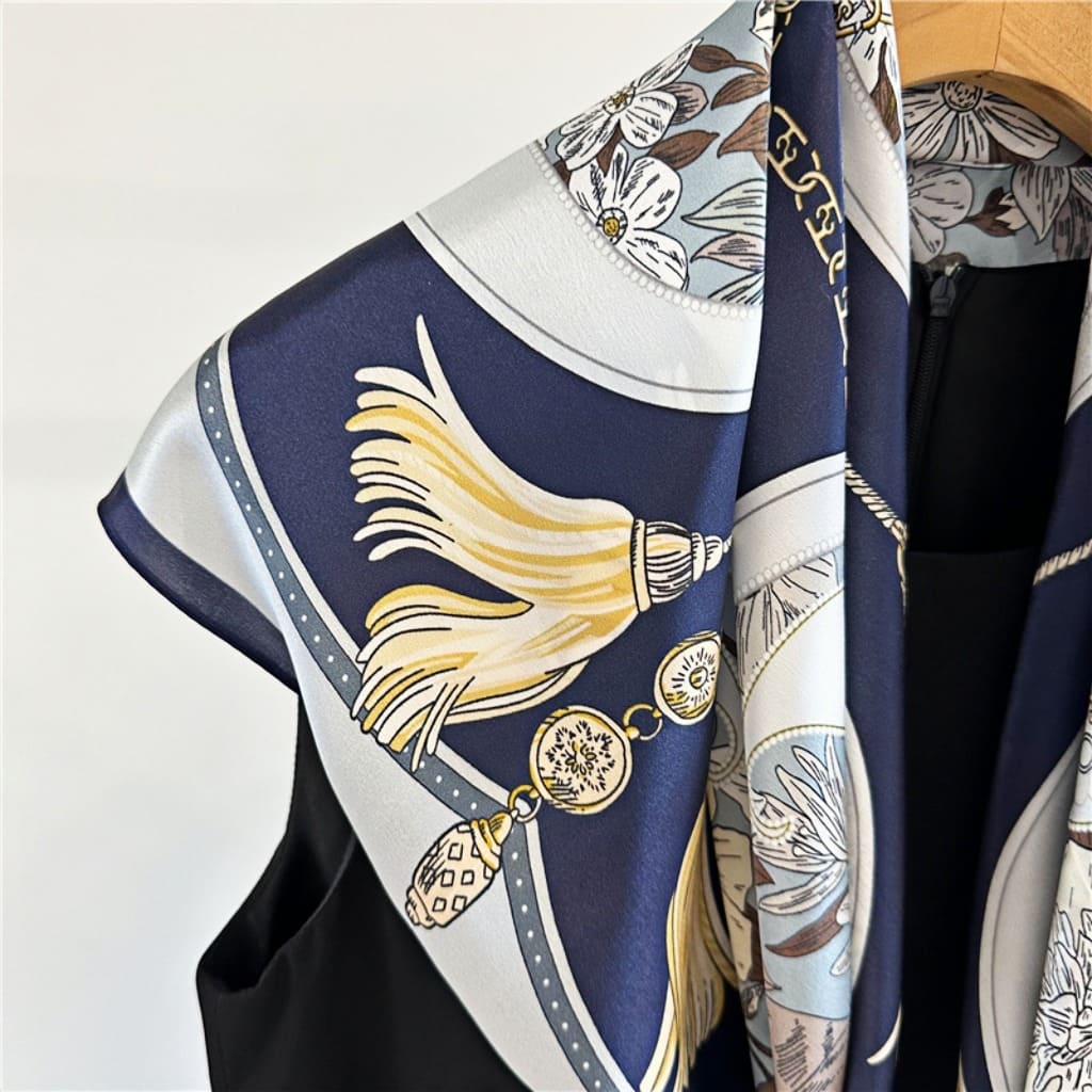 MaraSilk Pure Mulberry Silk Scarf - Square Crepe Satin MS423