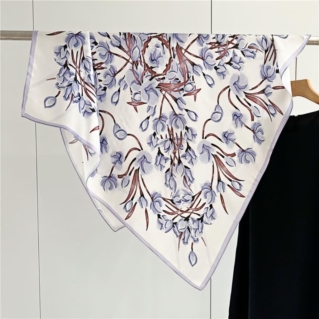 MaraSilk Pure Mulberry Silk Scarf - Square Crepe Satin MS424