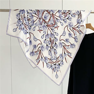 MaraSilk Pure Mulberry Silk Scarf - Square Crepe Satin MS424