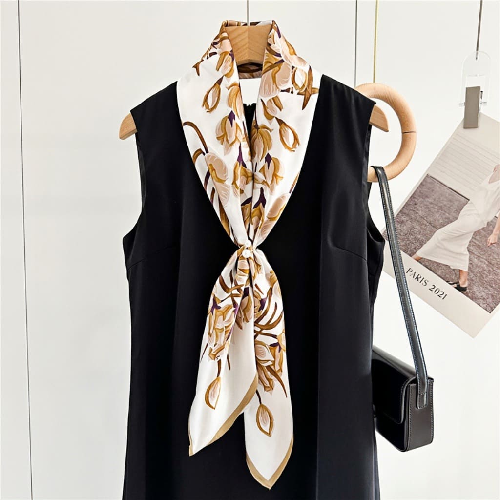 MaraSilk Pure Mulberry Silk Scarf - Square Crepe Satin MS424