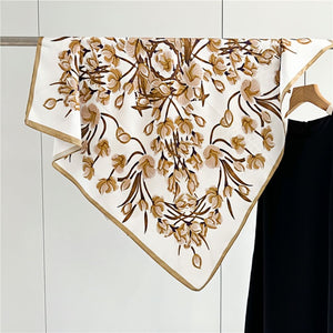 MaraSilk Pure Mulberry Silk Scarf - Square Crepe Satin MS424