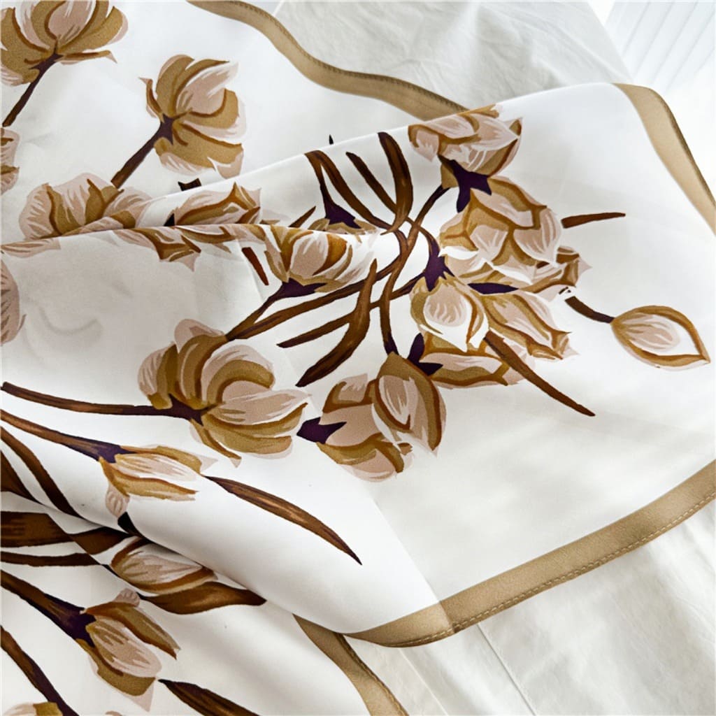 MaraSilk Pure Mulberry Silk Scarf - Square Crepe Satin MS424