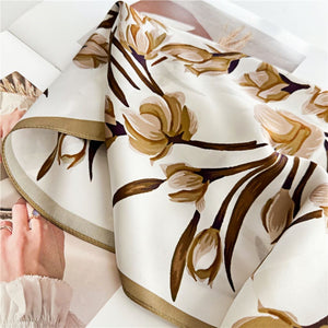 MaraSilk Pure Mulberry Silk Scarf - Square Crepe Satin MS424