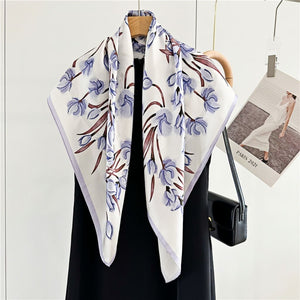 MaraSilk Pure Mulberry Silk Scarf - Square Crepe Satin MS424