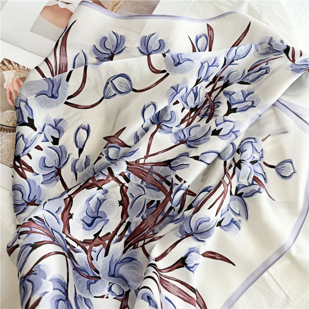 MaraSilk Pure Mulberry Silk Scarf - Square Crepe Satin MS424