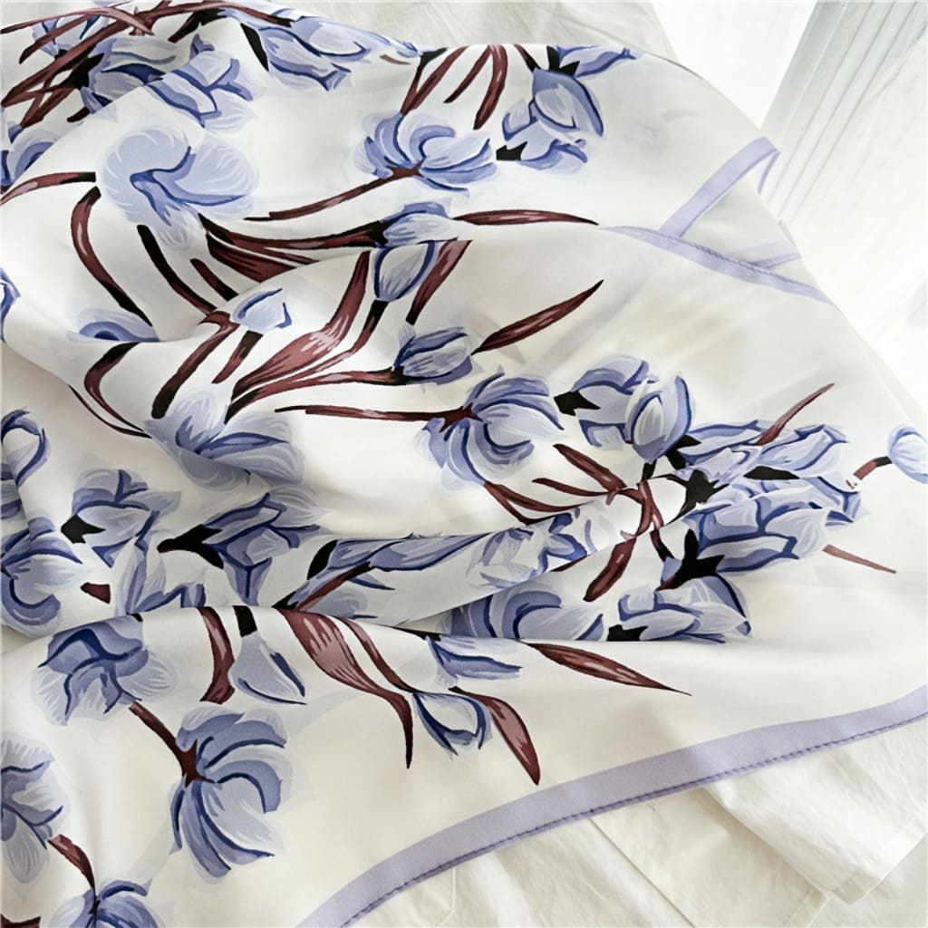 MaraSilk Pure Mulberry Silk Scarf - Square Crepe Satin MS424