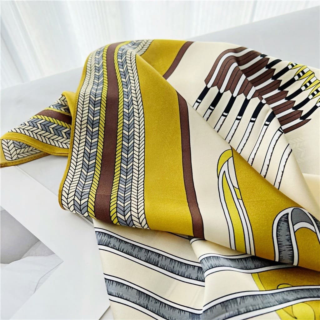 MaraSilk Pure Mulberry Silk Scarf - Square Crepe Satin MS425