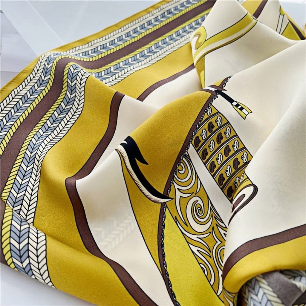 MaraSilk Pure Mulberry Silk Scarf - Square Crepe Satin MS425