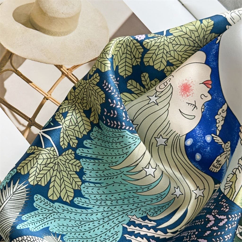 MaraSilk Pure Mulberry Silk Scarf - Square Crepe Satin MS426