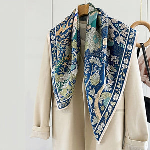 MaraSilk Pure Mulberry Silk Scarf - Square Crepe Satin MS426