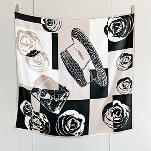 MaraSilk Pure Mulberry Silk Scarf - Square Crepe Satin MS427