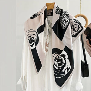 MaraSilk Pure Mulberry Silk Scarf - Square Crepe Satin MS427