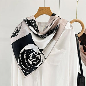 MaraSilk Pure Mulberry Silk Scarf - Square Crepe Satin MS427