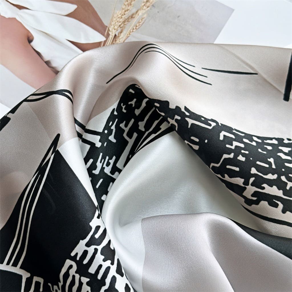 MaraSilk Pure Mulberry Silk Scarf - Square Crepe Satin MS427