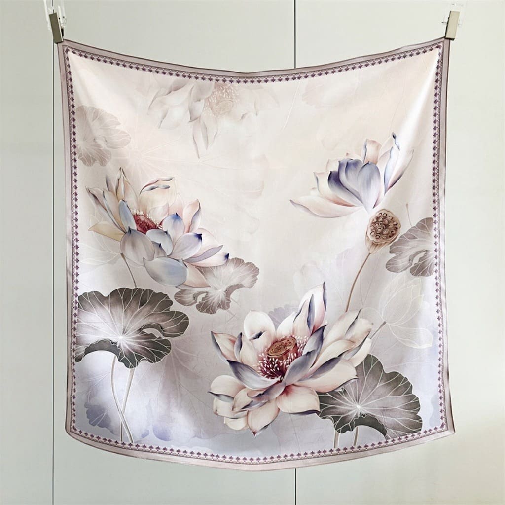 MaraSilk Pure Mulberry Silk Scarf - Square Crepe Satin MS428