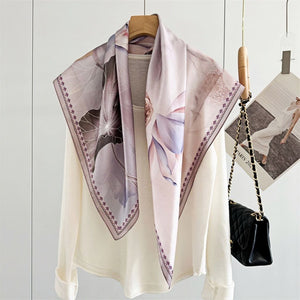 MaraSilk Pure Mulberry Silk Scarf - Square Crepe Satin MS428