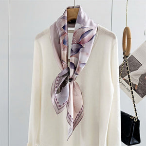 MaraSilk Pure Mulberry Silk Scarf - Square Crepe Satin MS428