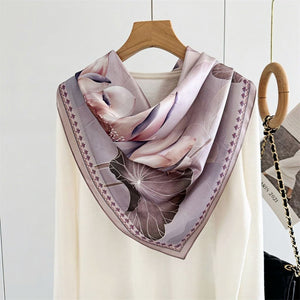 MaraSilk Pure Mulberry Silk Scarf - Square Crepe Satin MS428