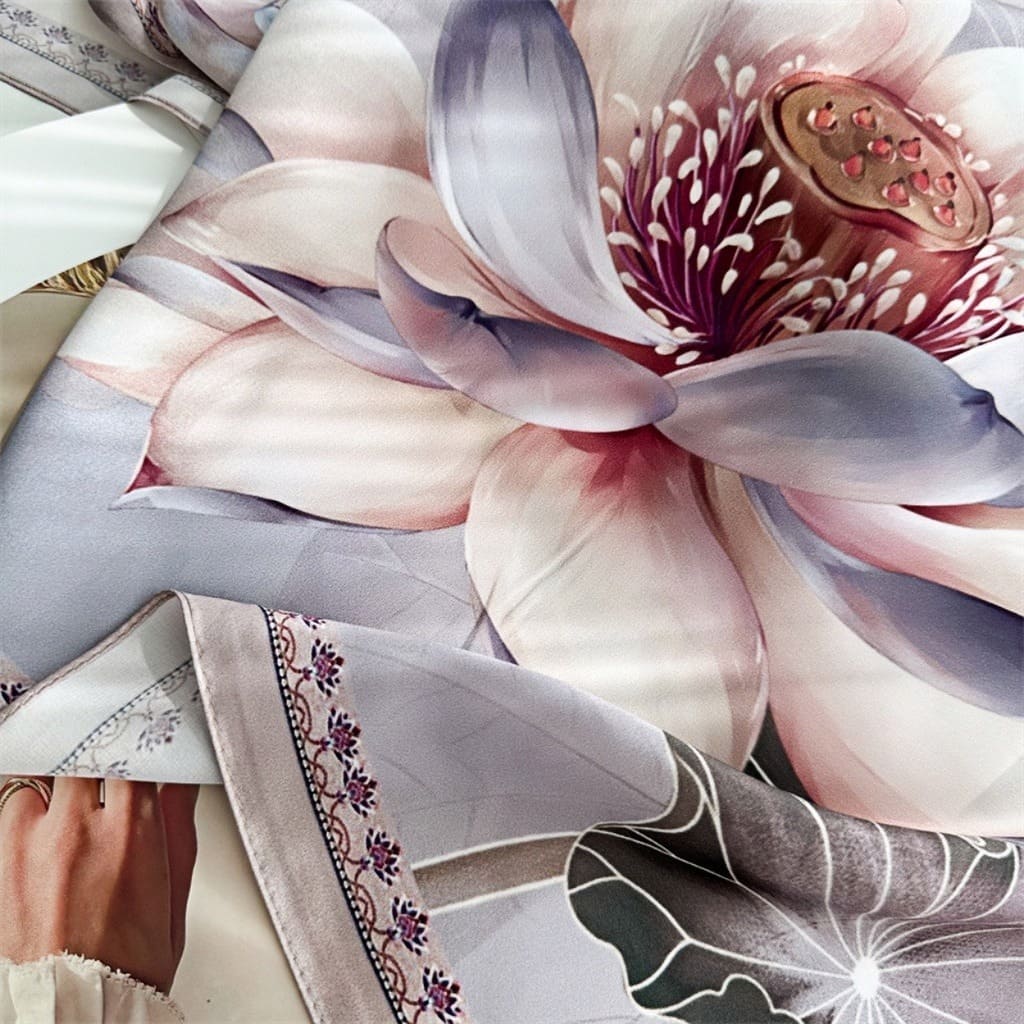 MaraSilk Pure Mulberry Silk Scarf - Square Crepe Satin MS428