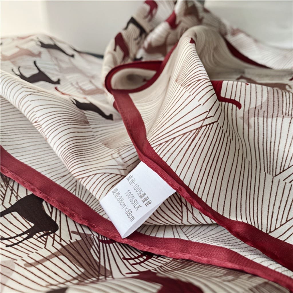 MaraSilk Pure Mulberry Silk Scarf - Square Crepe Satin MS429