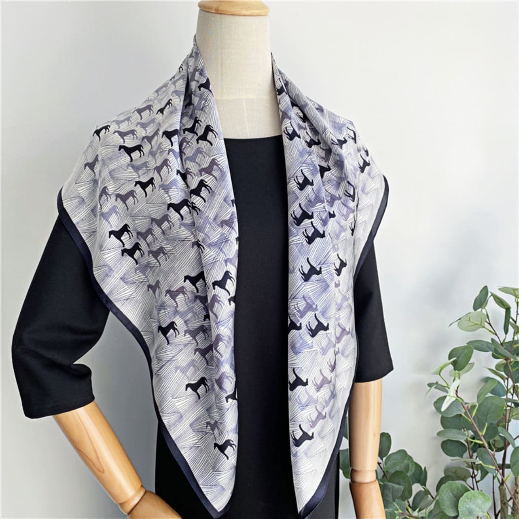 MaraSilk Pure Mulberry Silk Scarf - Square Crepe Satin MS429