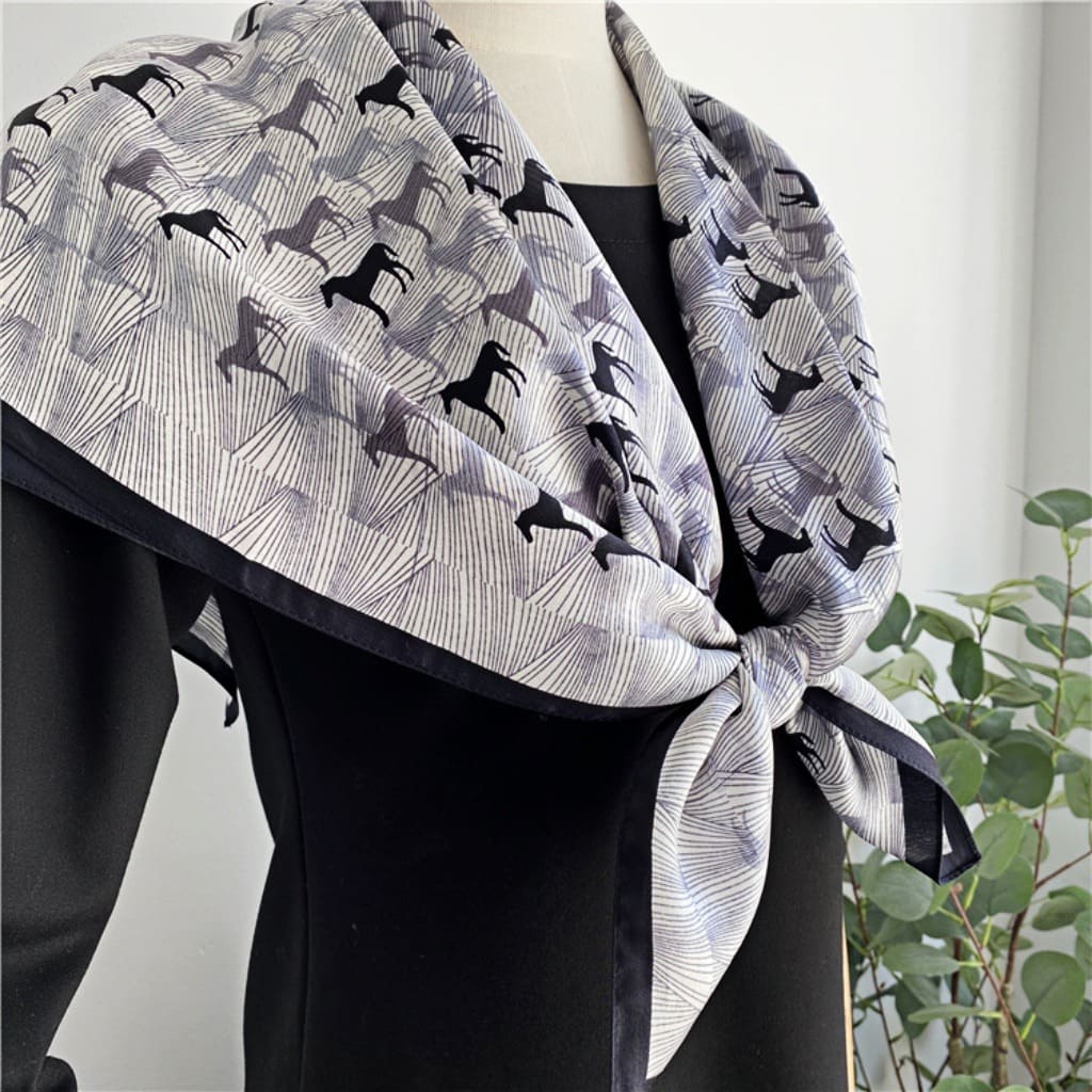 MaraSilk Pure Mulberry Silk Scarf - Square Crepe Satin MS429
