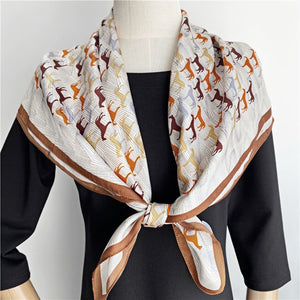 MaraSilk Pure Mulberry Silk Scarf - Square Crepe Satin MS429