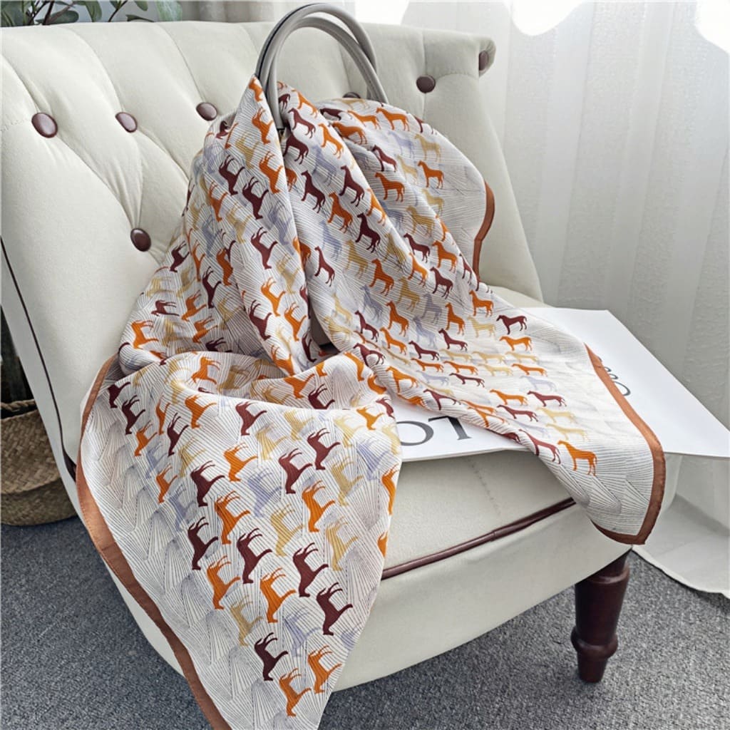 MaraSilk Pure Mulberry Silk Scarf - Square Crepe Satin MS429 34" x 34" MS42901