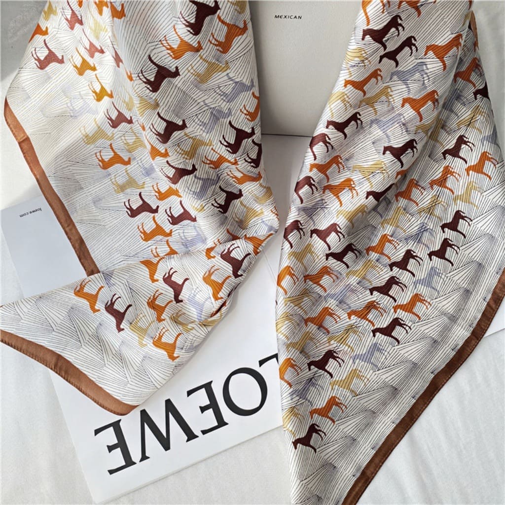 MaraSilk Pure Mulberry Silk Scarf - Square Crepe Satin MS429