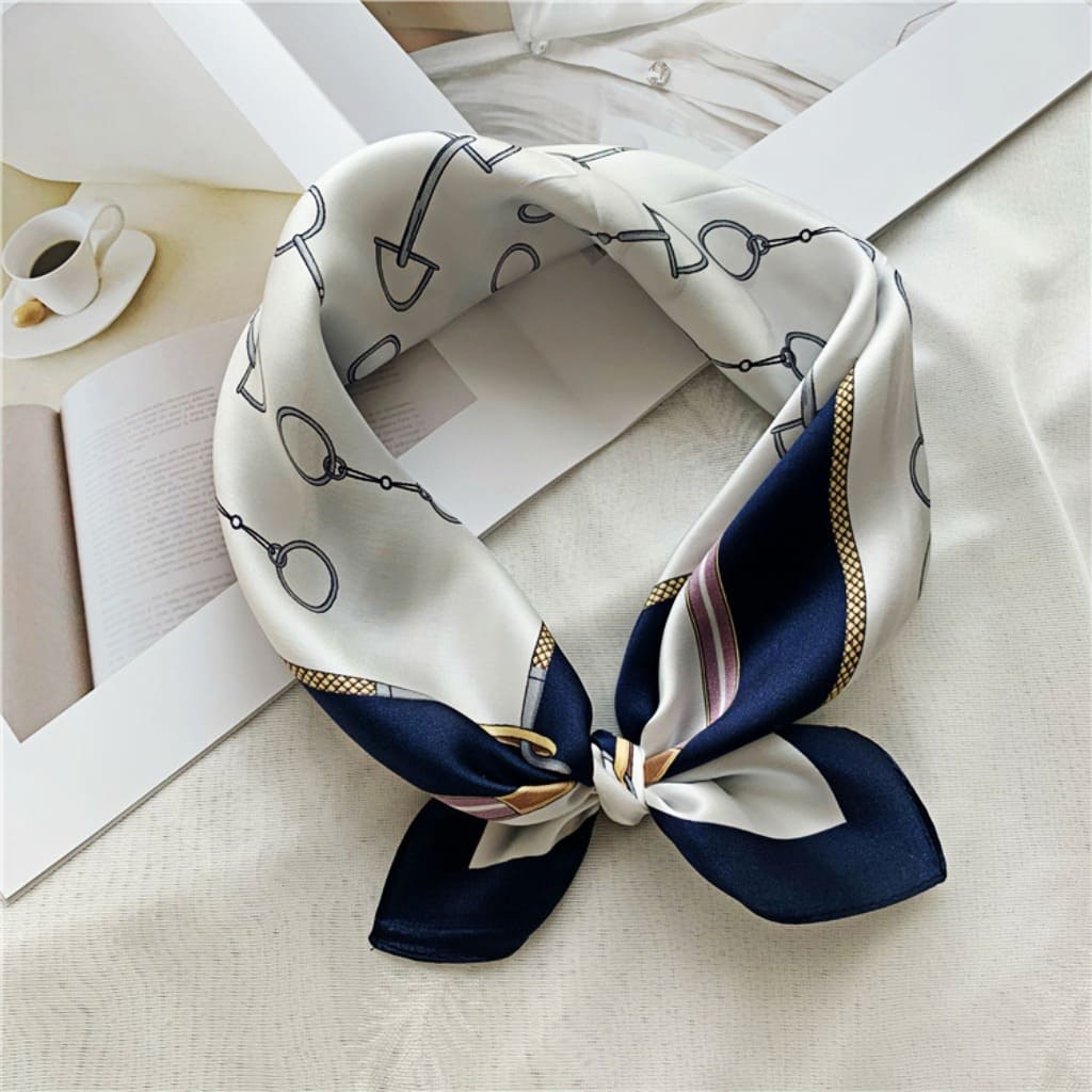 MaraSilk Pure Mulberry Silk Scarf Square Crepe Satin MS43-1