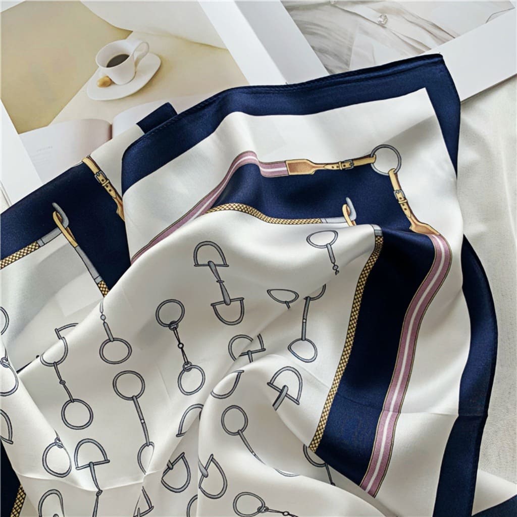 MaraSilk Pure Mulberry Silk Scarf Square Crepe Satin MS43-4