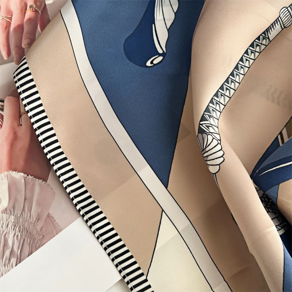 MaraSilk Pure Mulberry Silk Scarf - Square Crepe Satin MS430