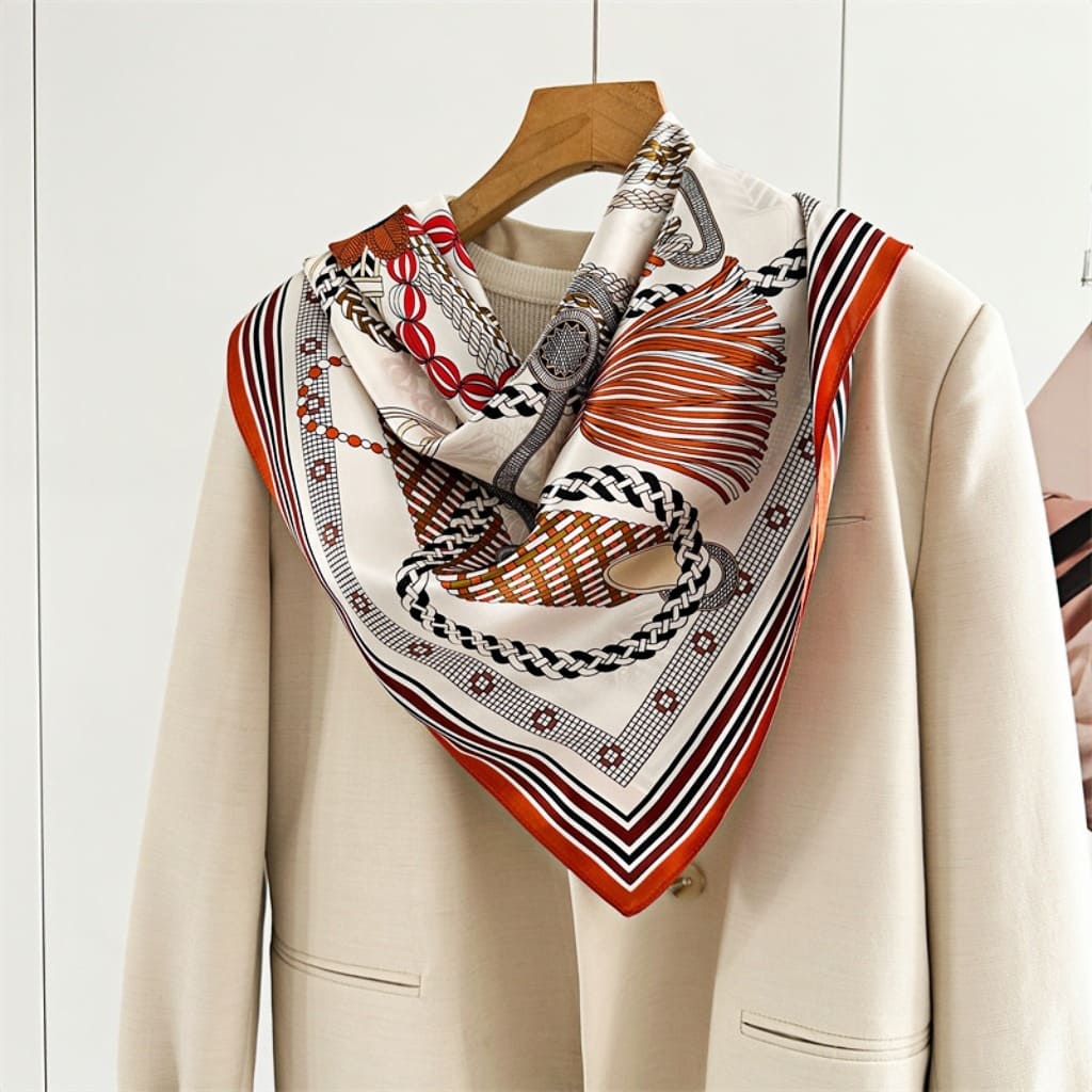 MaraSilk Pure Mulberry Silk Scarf - Square Crepe Satin MS430