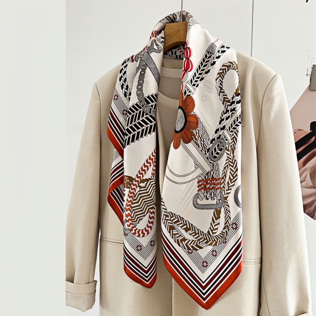 MaraSilk Pure Mulberry Silk Scarf - Square Crepe Satin MS430