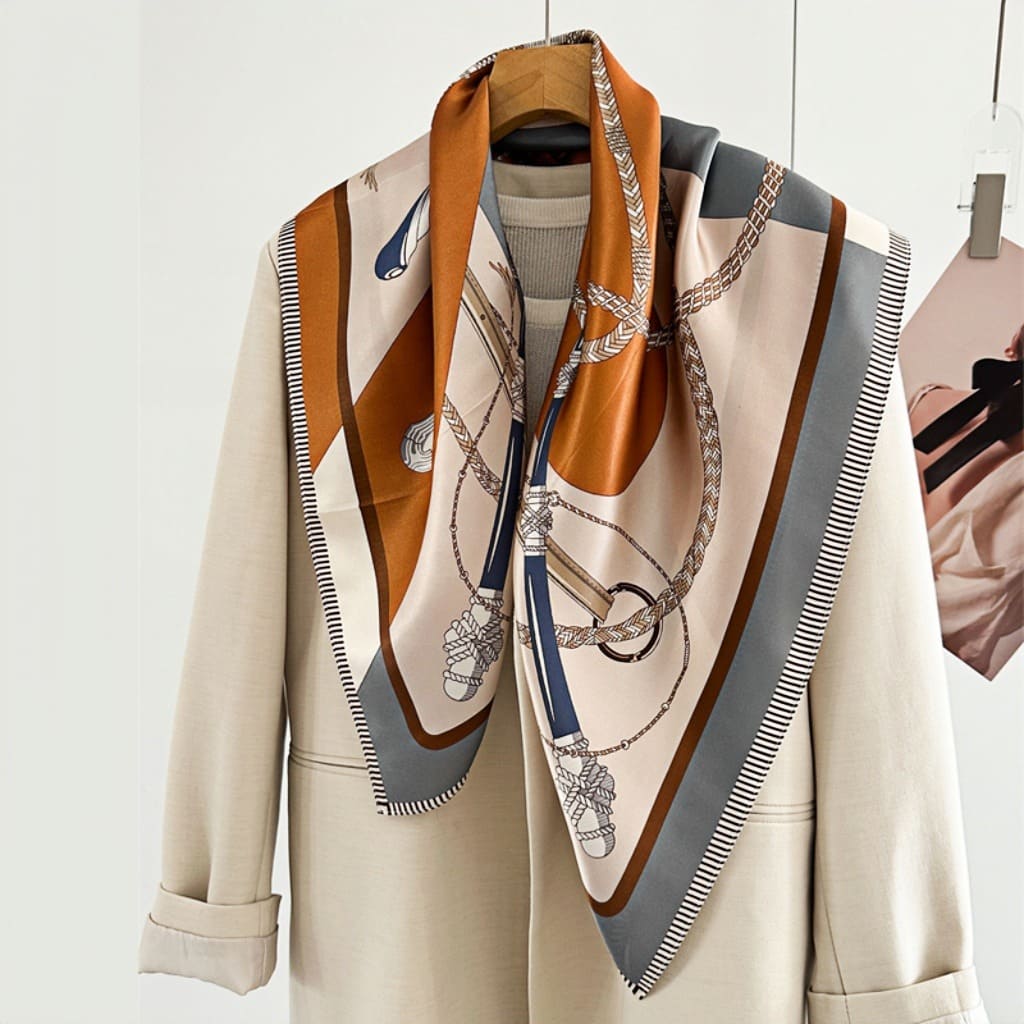 MaraSilk Pure Mulberry Silk Scarf - Square Crepe Satin MS430