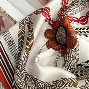 MaraSilk Pure Mulberry Silk Scarf - Square Crepe Satin MS430