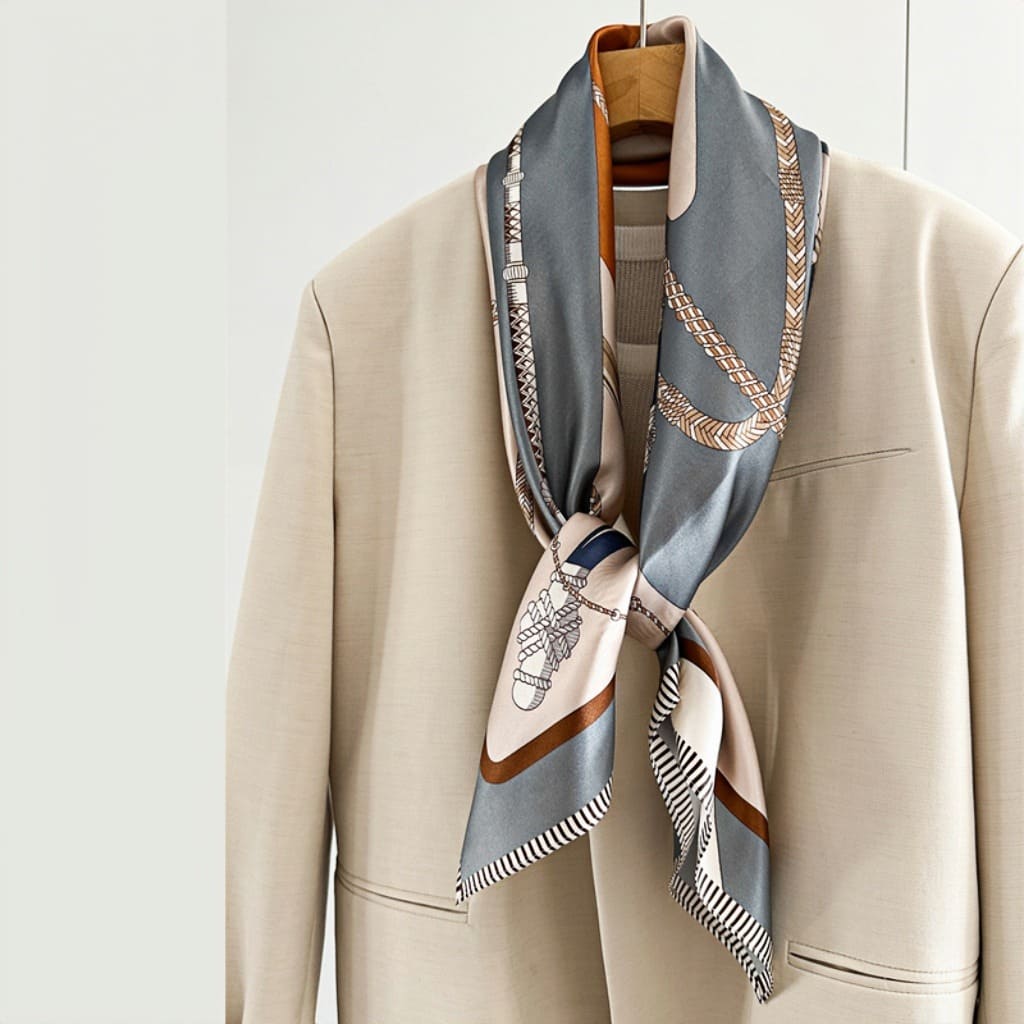 MaraSilk Pure Mulberry Silk Scarf - Square Crepe Satin MS430