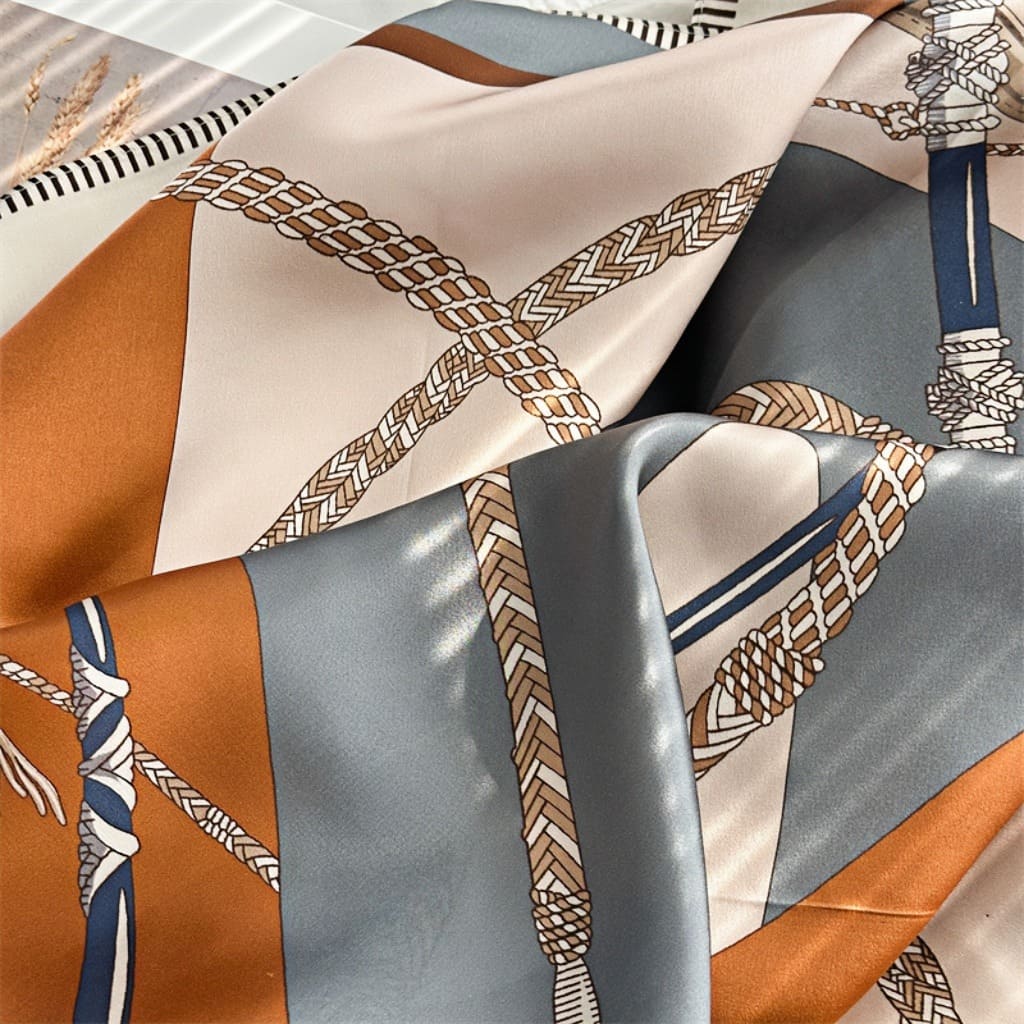 MaraSilk Pure Mulberry Silk Scarf - Square Crepe Satin MS430