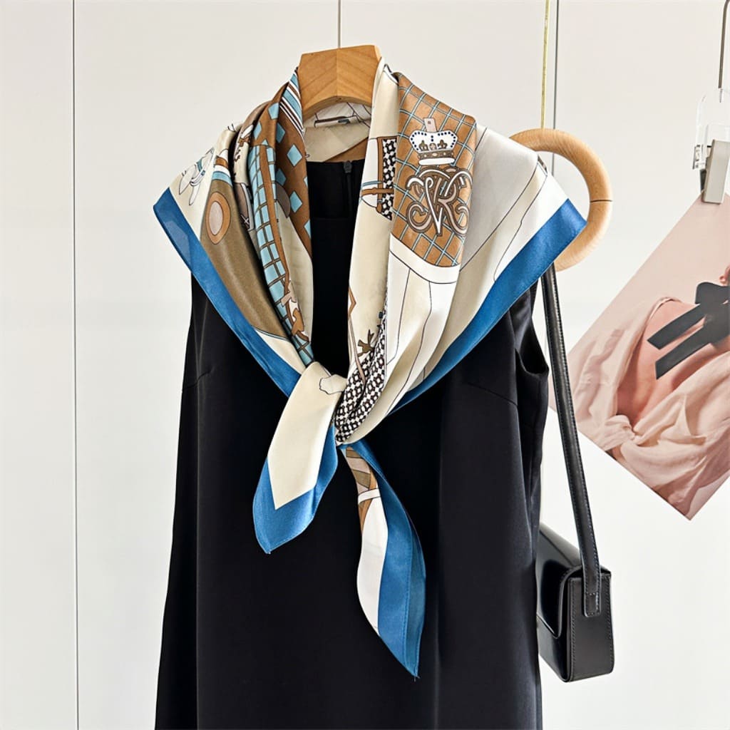 MaraSilk Pure Mulberry Silk Scarf - Square Crepe Satin MS431